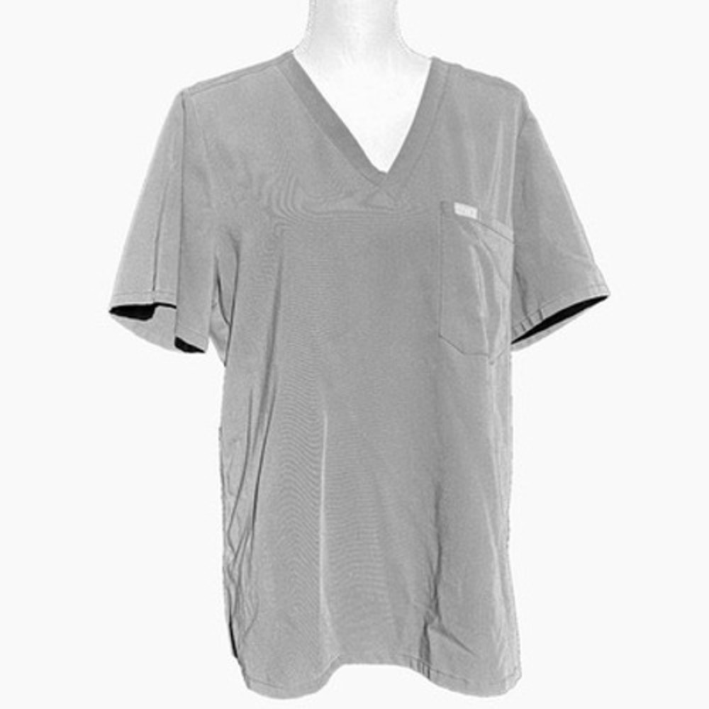 Figs Women's Size XL Catarina Short Sleeve V Neck Scrub Top Grey Graphite FW1000